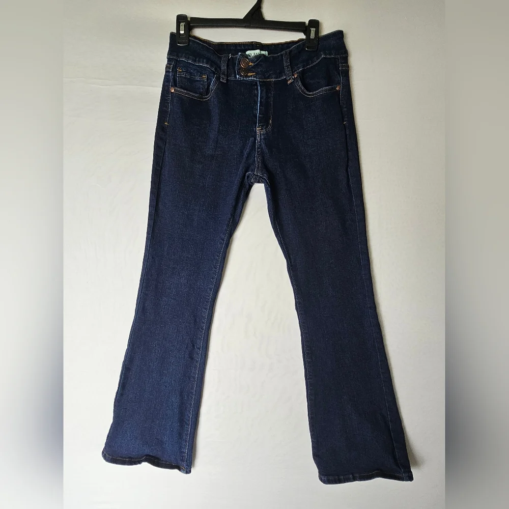 Women's Dark Indigo Flare Jeans - Classic Flared Leg